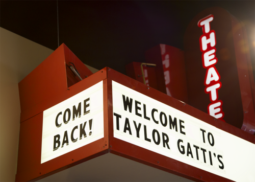 Gattis Pizza Taylor Theater Marquee